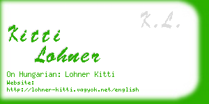 kitti lohner business card
